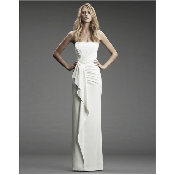 Nicole Miller Strapless Ruffle Dress